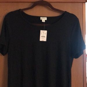 JCrew black stretchy, scoop neck t-shirt